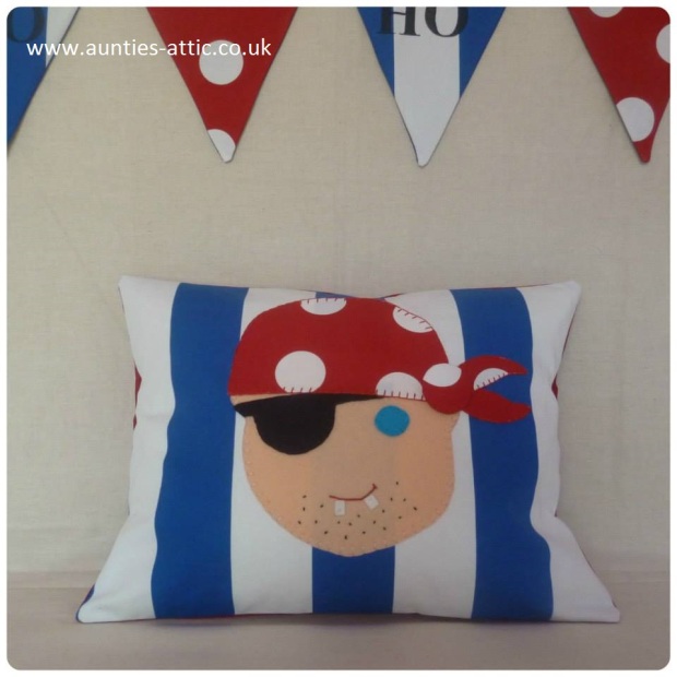 Pirate cushion by Aunties Attic